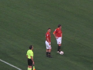 Roma’s Francesco Totti acknowledging the FX Noise